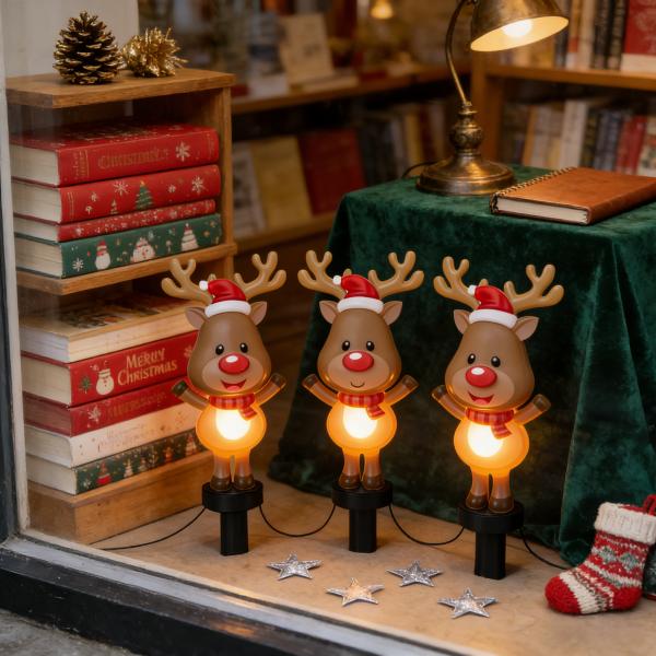 45cm Height Christmas Ground Stake Lights with IP65 Waterproof and Energy-Saving LED for Outdoor Holiday Decor