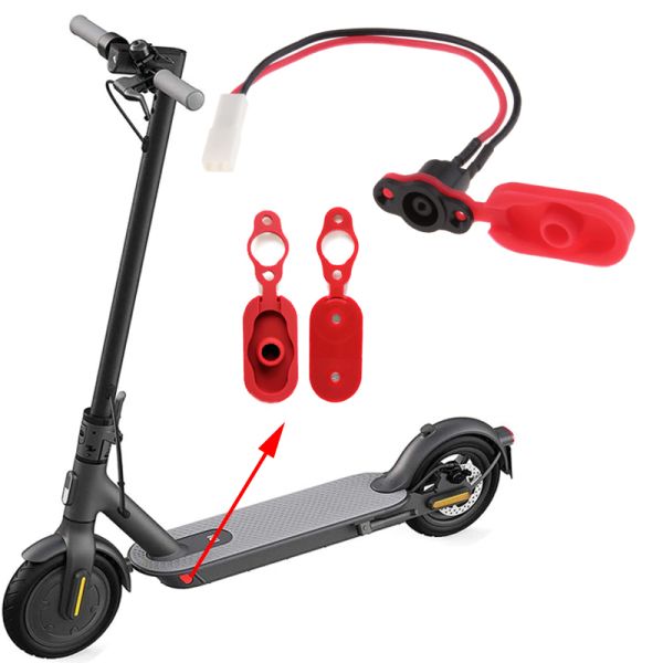 Puerto de carga de batería de scooter Puerto de carga de energía ABS para Xiaomi M365 1S F30 F40 Piezas de repuesto para patinete eléctrico