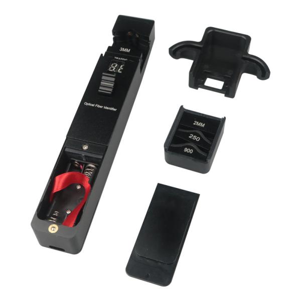 Identificador de fibra ótica Handheld, tipo do poder superior para a televisão por cabo, com 250μm, 900μm, 2.0mm, cabeças do adaptador de 3.0mm