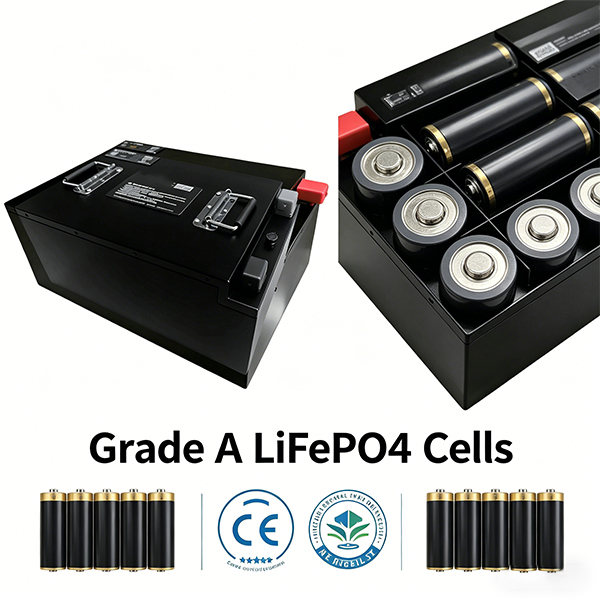 72V 50Ah LiFePO4 Battery with 1500 Cycles and 0-55℃ Operating Range for Electric Bicycles and Scooters