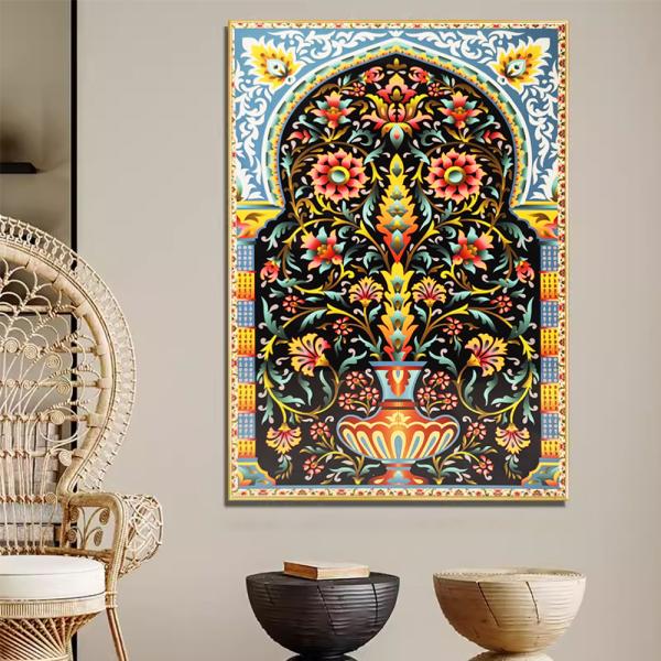 Moroccan Style Vintage Taj Mahal Wall Art Canvas Wall Painting For Home Office Decor