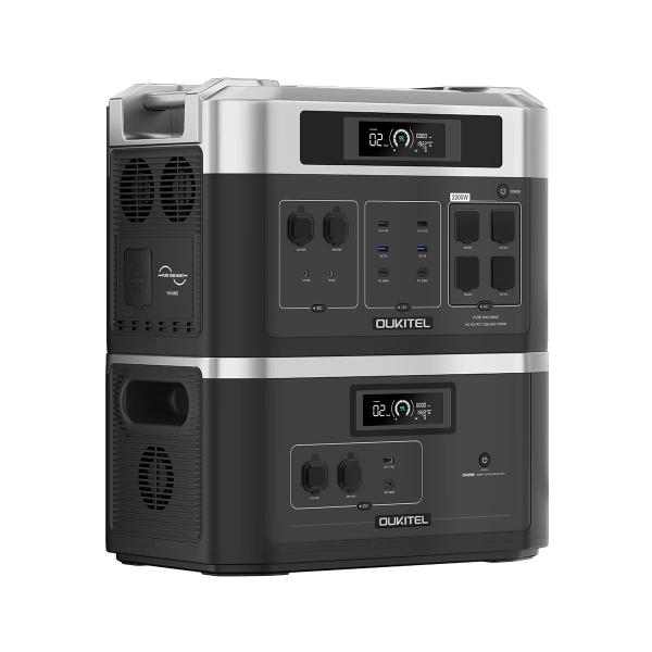 OUKITEL 2200W Portable Lifepo4 Battery Power Station Generator Solar 3600W Power Station 2048Wh With APP Control