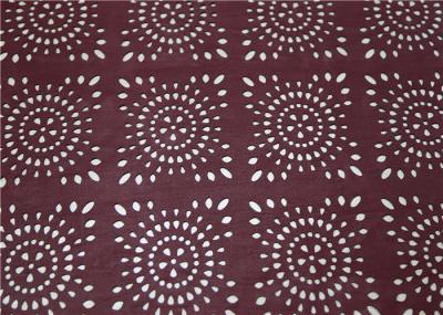 Red PU Punched Leather  Fabric Sun Flower Design For Ladies Bags Shoes