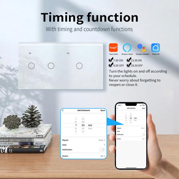 157mm X 86mm X 35mm Smart WIFI Switch 50Hz 60Hz Outdoor Remote Control Switch