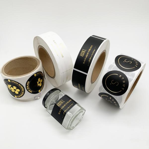Glossy Adhesive Bottle Paper Sticker Labels For Skincare Products