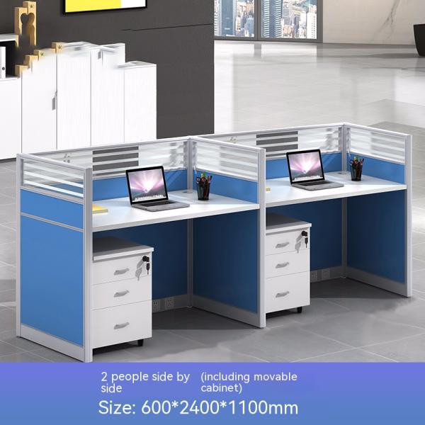 Muebles de oficina modulares y personalizables Estación de trabajo de pantalla para 4 personas con espacio de escritorio