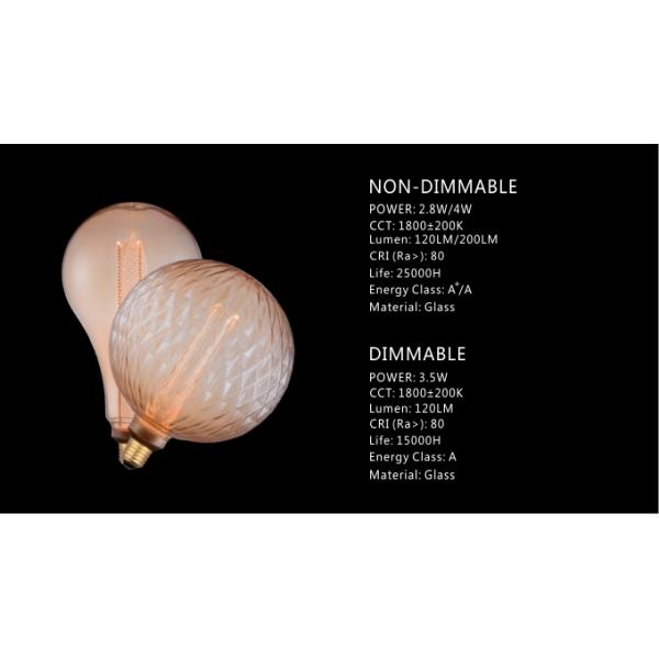 E27 A60 Bulb, Deco Light, LED Bulb, Fashionable Glass Bulb, Candle Light