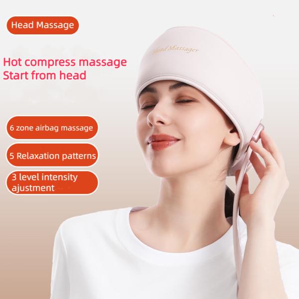 Electric Relaxing Head Massager Heating Wrap 6 Zone Airbag Head Spa Equipment