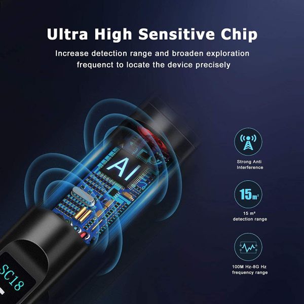 230mAh Battery Infrared Scanner for GPS Detector and Mobile Phone Signal Monitoring