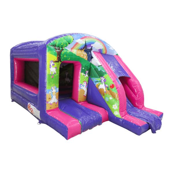 Girls Pink Cartoon Bala Magic Fairy Inflatable Bouncer Castle with Slide 6*4*3.5m Size