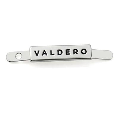 Engraved Logo Metal Label Custom Metal Logo Plate Eco-friendly and Black Color for Bags