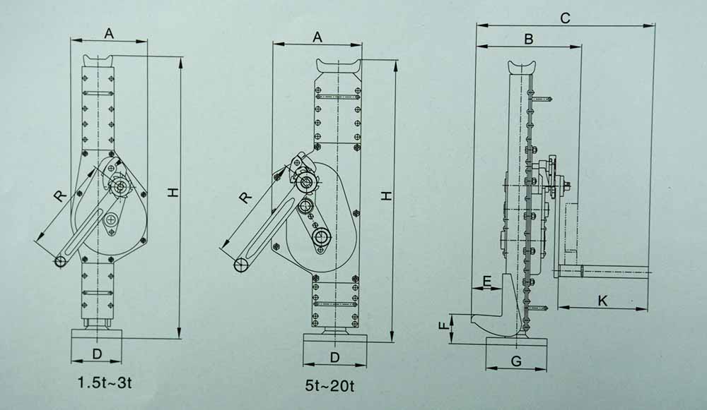 OEM Mechanical Ratchet Industrial Jack 3-тонный винтовой тип