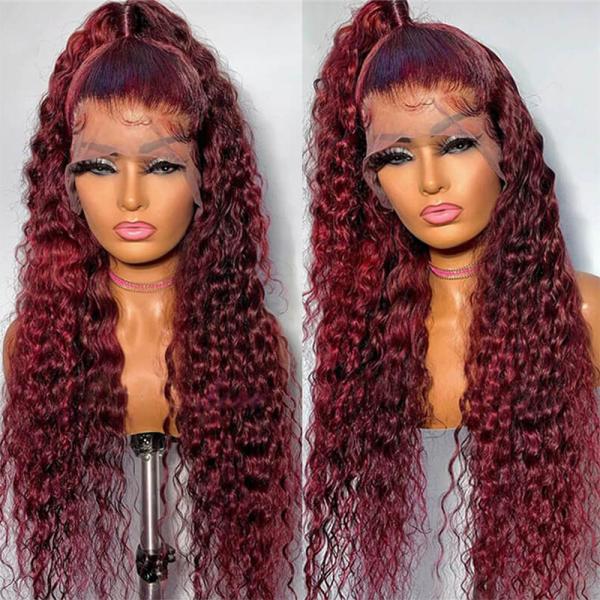 Yes Virgin Hair 100% Human Hair Brazilian Hair Hd Lace Frontal Wigs Vendors 99J Burgundy