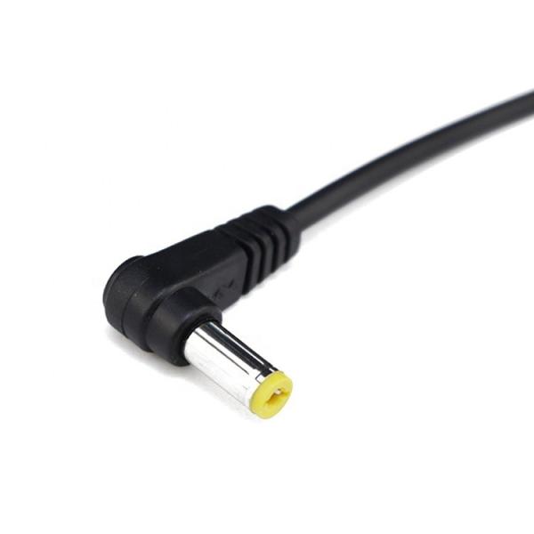 90 Degree Angle Male DC 2.1x5.5 Barrel Jack to Open Stripped Tinned Wire Bare End Cable