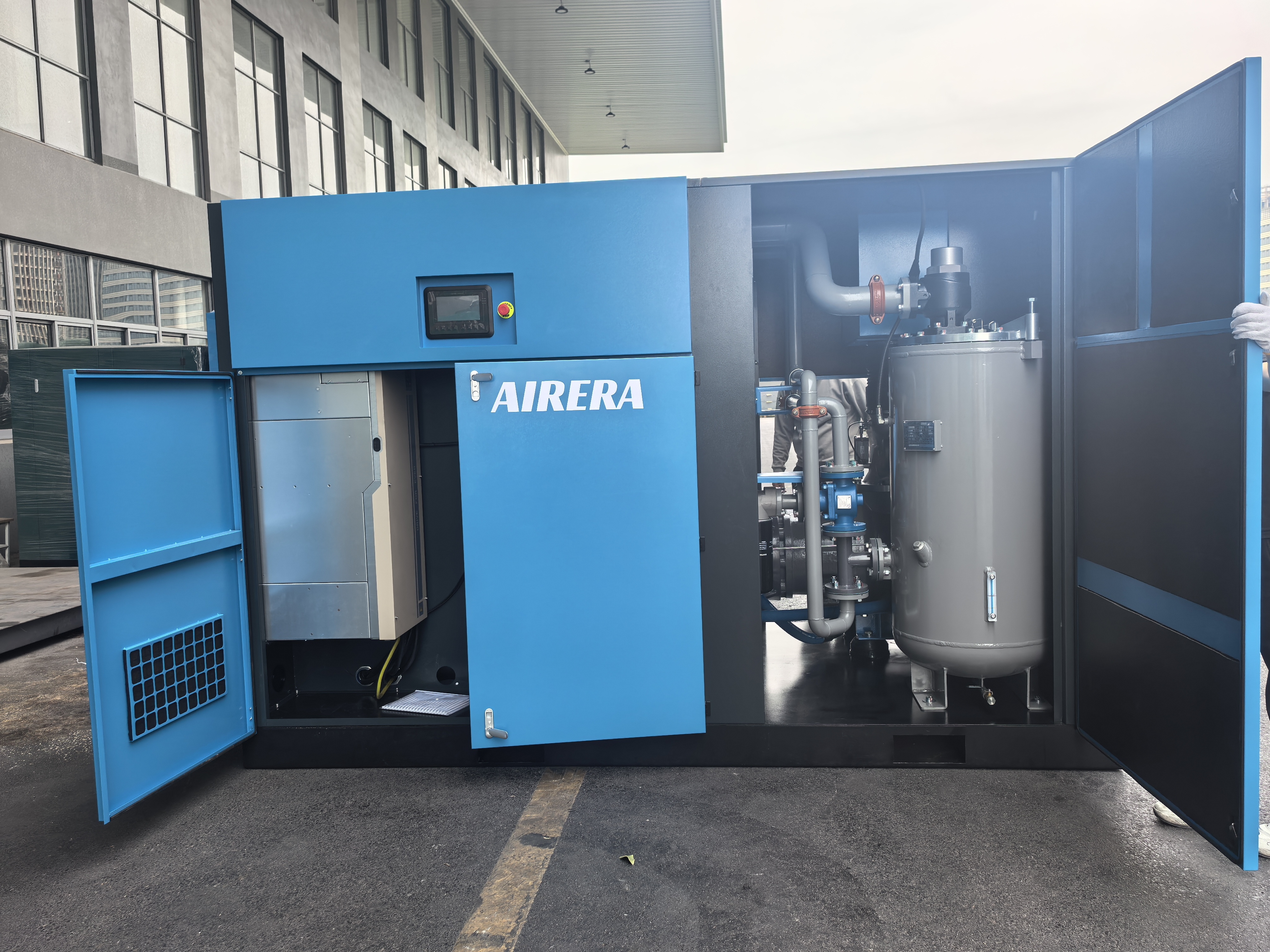 315KW Air cooling Oil Inject Screw Compressor