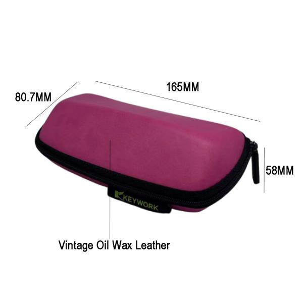 Stylish Multicolor Irregular Sports Vintage Oil Wax PU Leather Eyewear Case