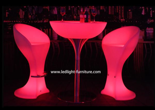 Customized Pure White LED Light Furniture , Cordless Glowing Outdoor Furniture 