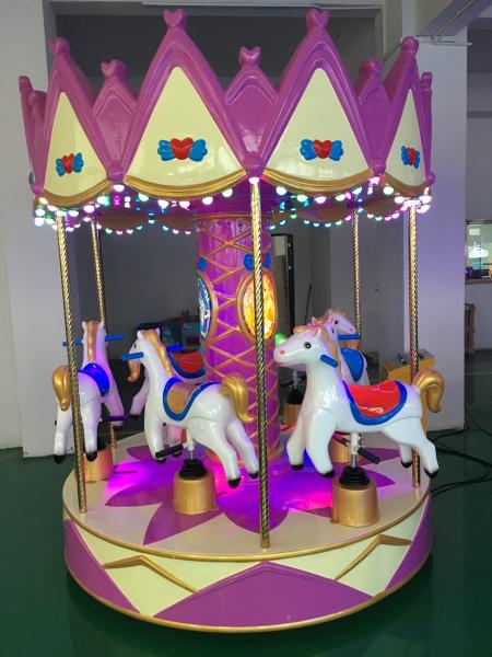6 Seats Crown Carousel Kiddie Ride For Children Wear Resistant 900W Power