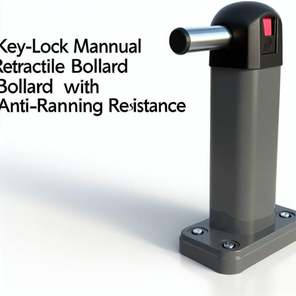Bollards rétractables manuels avec verrouillage à clé et résistance anti-encombrement