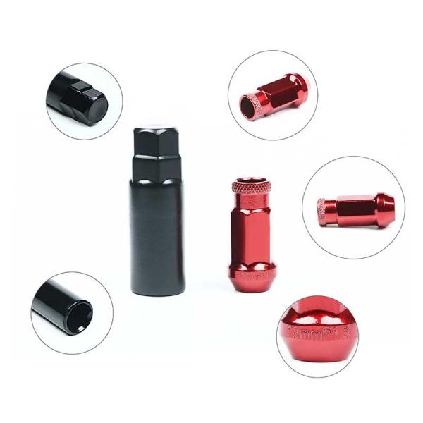 La nuez universal de la rueda de coche capsula la cubierta del tornillo del eje adornada con la aleación de aluminio