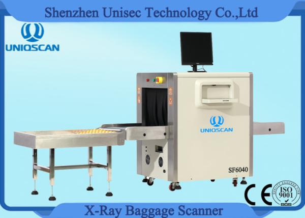 Multi Energy Medium 600*400 mm X Ray Baggage Scanner With 40AWG Wire Resolution