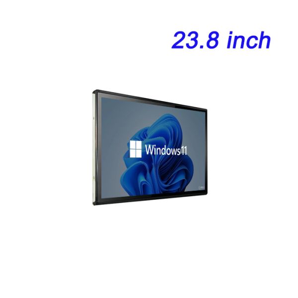 23.8 Inch Fully Enclosed Industrial Embedded Dustproof Horizontal Board Resistance TouchScreen LCD Monitor