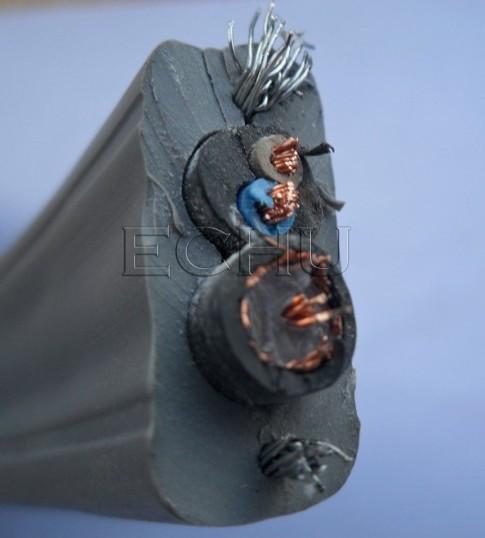 Flat Traveling Cameral Cable for Elevator with CE certificate TVVBG  with Special PVC Jacket in grey  color