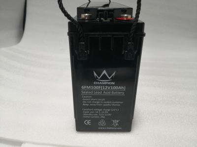 Flat Rechargeable Flooded Lead Acid Battery / Deep Cycle Battery For Solar Storage