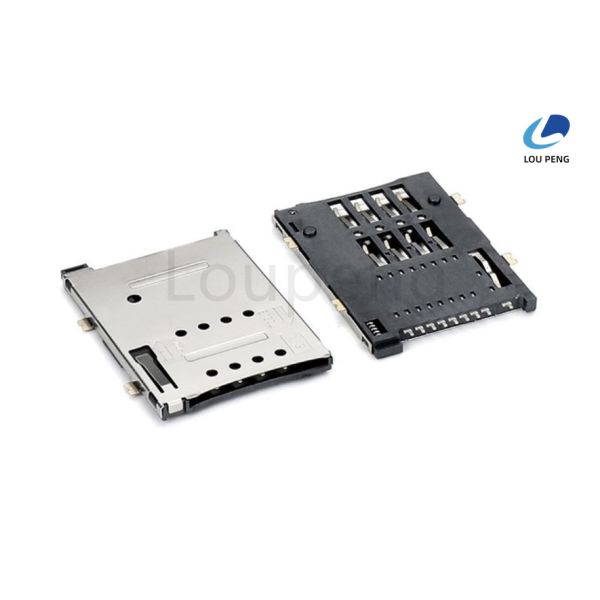 Copper Alloy Shell Mobile SIM Slot Connector Durable Up To 10 Years Connector for Mobile Devices and Communication Equipment