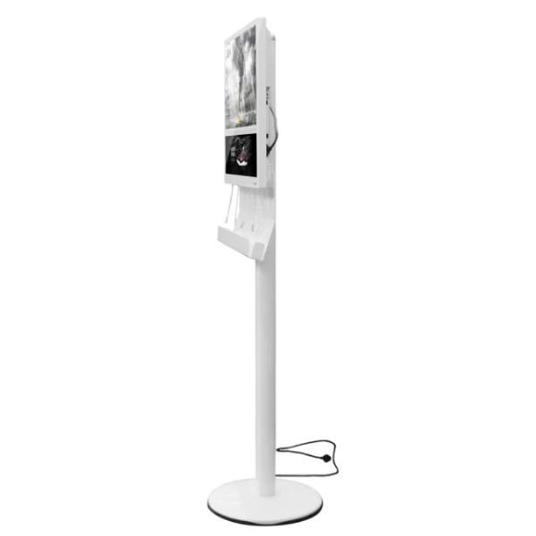 Small Floor Standing Commercial Phone Charging Station With 6 USB Cable