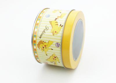 Organisateur rond de conteneur de bidon d'affichage de montre-bracelet de bijoux avec la fenêtre d'ANIMAL FAMILIER