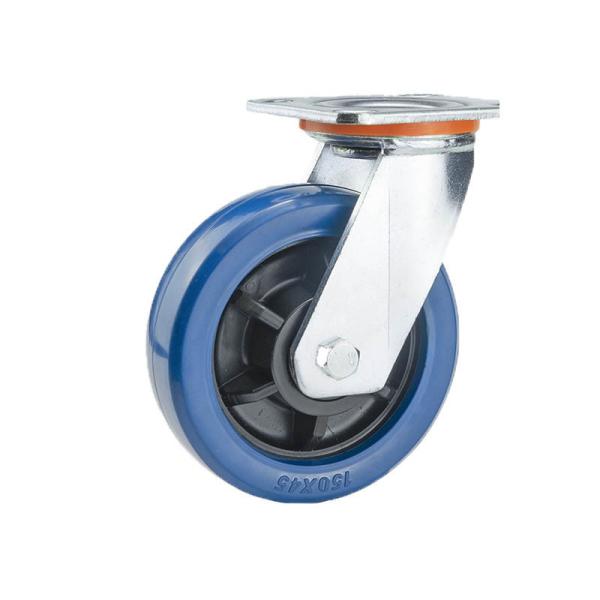 Double Bearing Industrial Caster with PVC Wheel 32mm Thickness Hole Distance 12*8.2mm