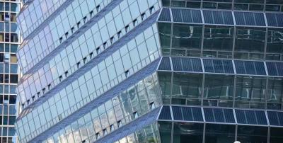 PV Solar Glass Curtain Wall , Solar Photovoltaic Glass For Buildings