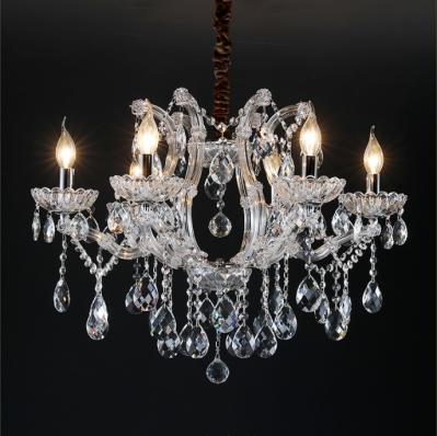 LED E14 Crystal Candle Chandelier 5 To 10m2 High Light Transmittance