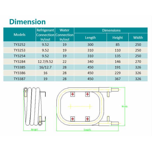 Condensateur 30kpa de pompe à chaleur d'en cuivre du condensateur 380V d'échangeur de chaleur de R404a