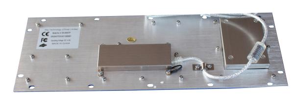 Brushed IP65 Kiosk Metal Industrial Keyboard With Touchpad  , rear panel mount