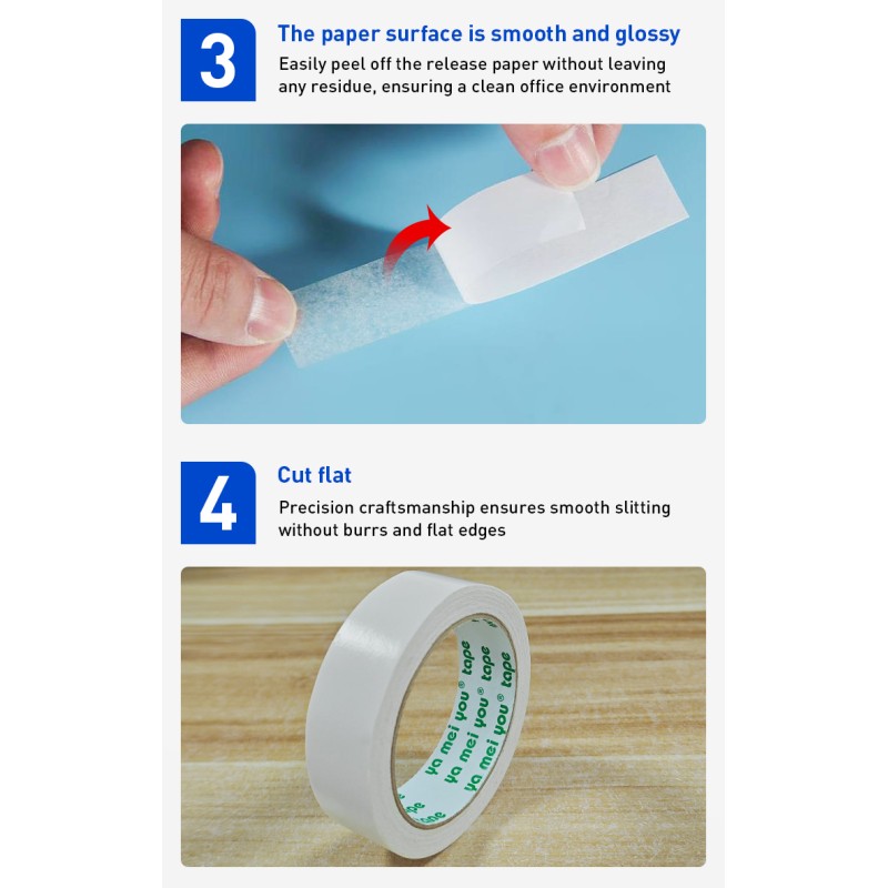 Oil Based Double Sided Paper Tape High Temperature Resistant High Bond Strength