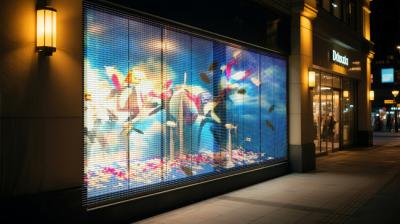 High Transparency 16Bit LED Grille Display For Visibility Design Business Advertising