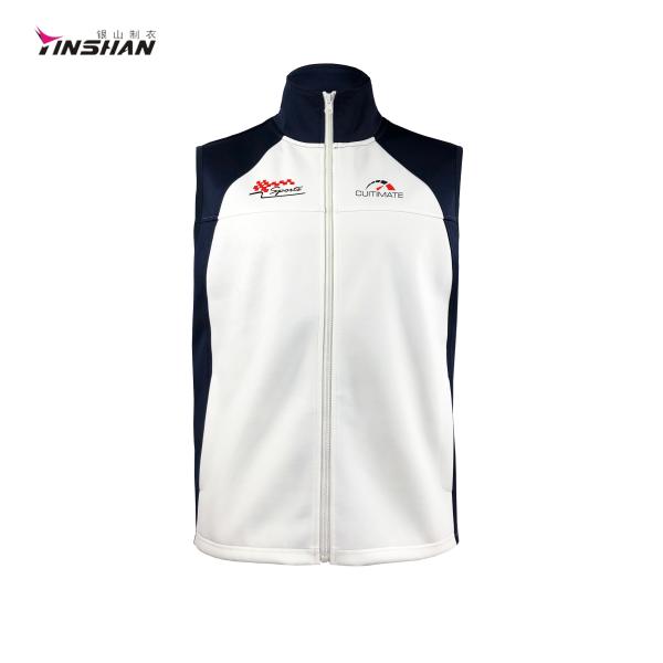 Aviliable Sample Custom Team Name Sports Vest Windproof White Racing Motorcycles Vests