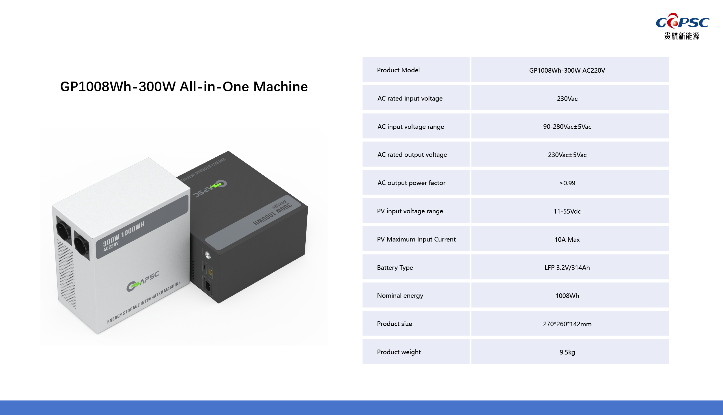 300W integrated energy storage lithium battery