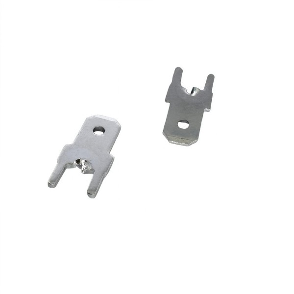 187 Anti-reverse Tab Terminal, 0.5mm & 0.8mm Thickness Brass Tin Plated Discrete Loose PCB Power Terminals for Small Home Appliances