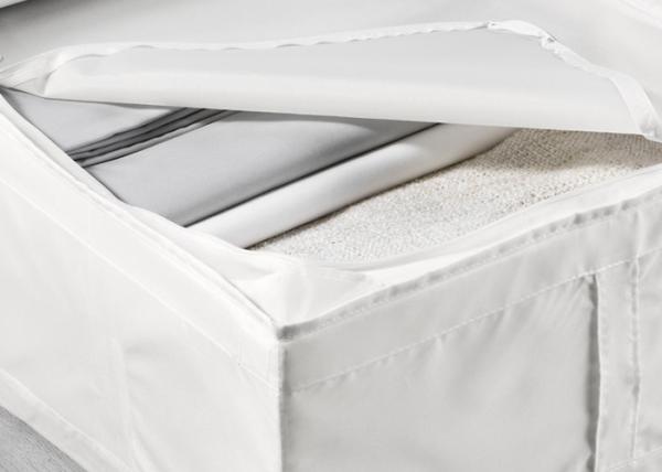 Puting Portable clothes storage bag customized sorting dust cover blanket Oxford Fabric White purple 93*55*19cm