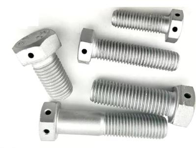 Grade 8.8 hex head bolt with hole GB32.1 Dacromet sealing bolt with wire punching M6M8M20