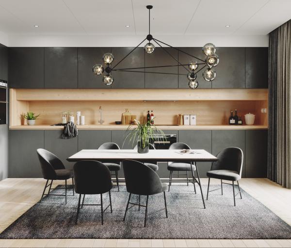 Wooden Customize Kitchen Furniture Modular Kitchen Cabinet Scratch-Resistant