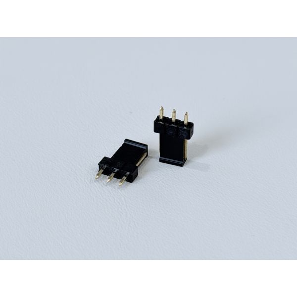 2.54mm Pitch 1×3 Single-Row Pin Header, Gold-Plated PCB Electronic Electrical Terminal Connector for Signal & Power Transmission