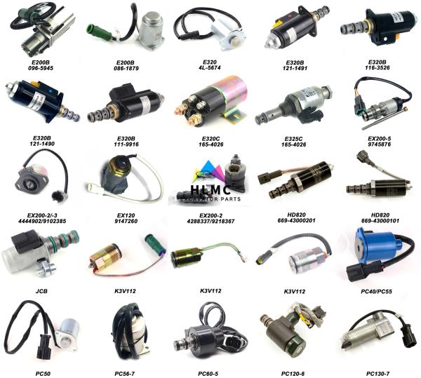 Excavator Replacement Parts KT320B/C Protective Lock Solenoid Valve 121-1491 KWE5K-31/G24D For   320B 320C
