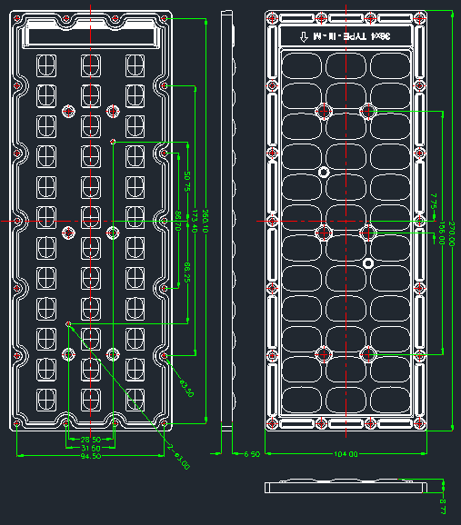 120W 36 SMD5050 СИД уличного света пунктов PCB модуля 18 параллельного