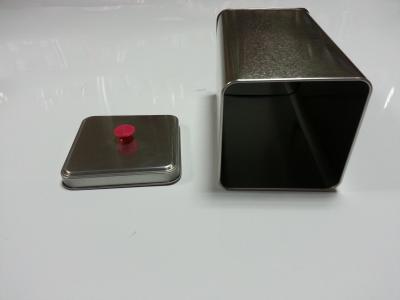 Impressão deslocada do metal dourado do recipiente de armazenamento do chá da lata do retângulo