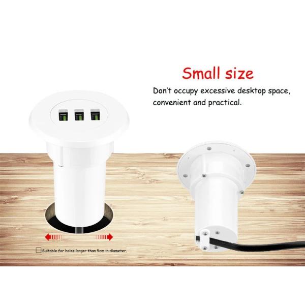 Office Desktop Usb Charger Station Hidden 3 Ports Fast Charging Ac Adapter Usb 3.0 Usb Wall Charger Adapter