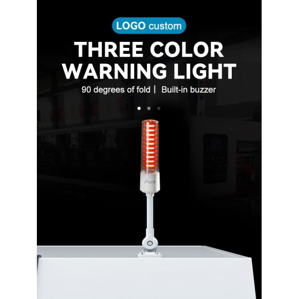 Luz de advertencia de señal tricolor RYG LED de 24 voltios, resistente al agua, alto brillo